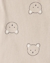 Baby Boy 5-Pack Dog Print Multipack Bodysuits - Blue/White/Navy/Brown