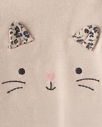 Baby Girl 3-Piece Cheetah Print Long-Sleeve Bodysuit & Pant Set