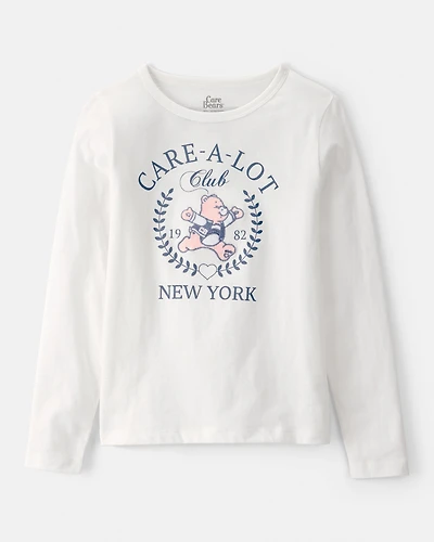 Girls Care Bear Long-Sleeve Top - White