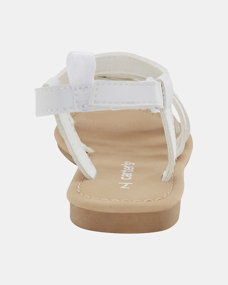 Toddler Strappy Sandals - White
