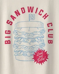 Boys 'Big Sandwhich Club' Graphic Tee - Ivory