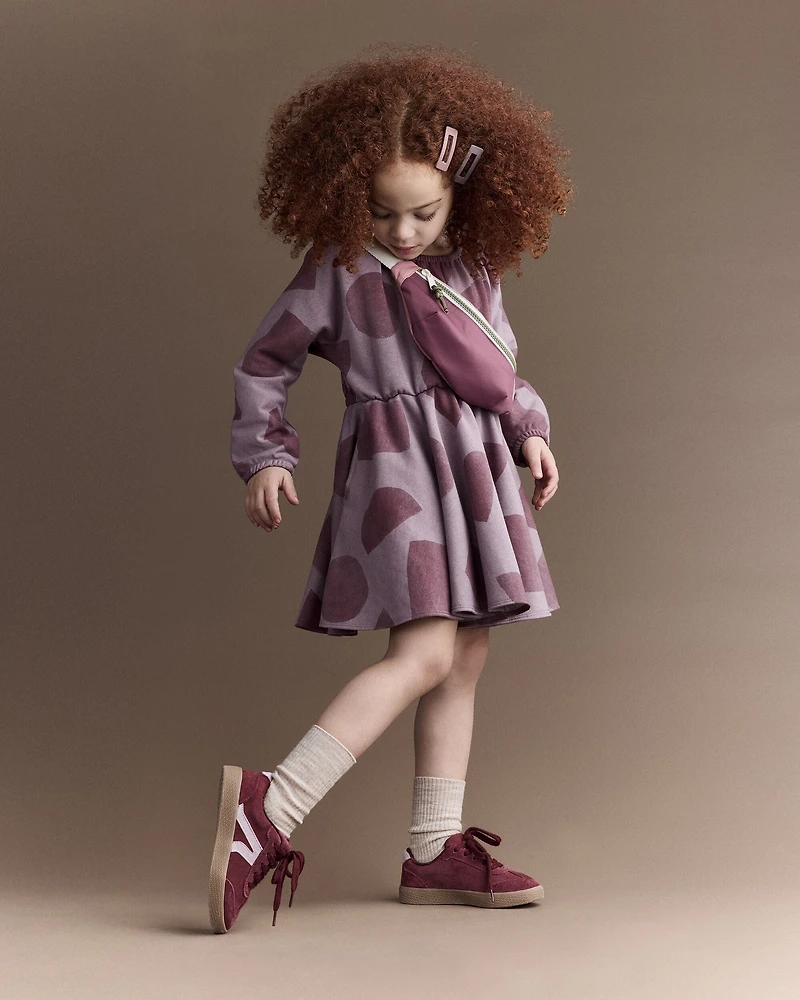 Toddler Girl Avenue Twirl™ Dress with Shapes - Mauve