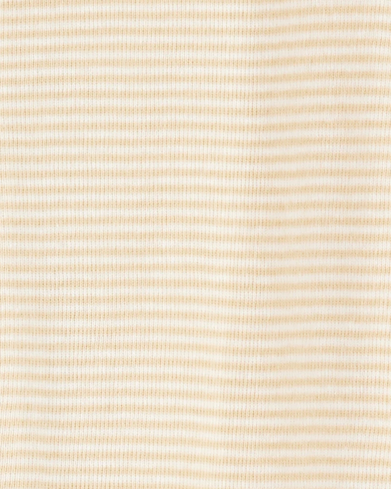 Baby 2-Pack 2-Way Zip Cotton Sleep & Play Pajamas - White/Beige