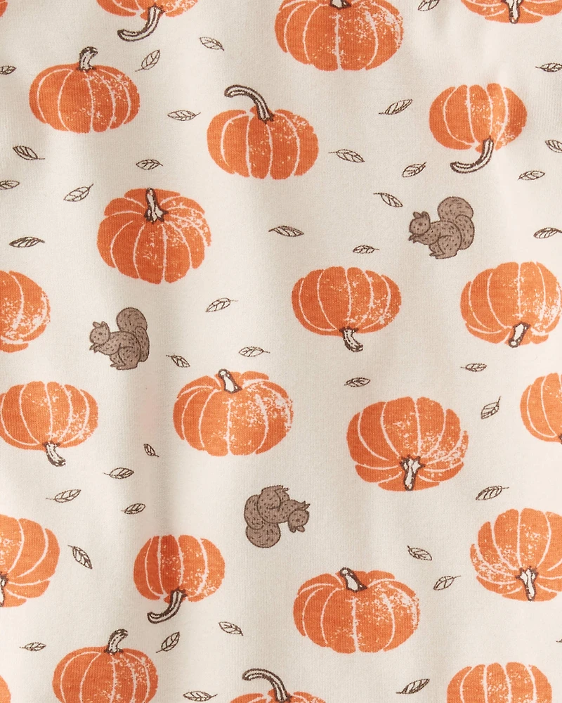 Toddler 2-Piece Organic Cotton Pajamas in Harvest Pumpkins