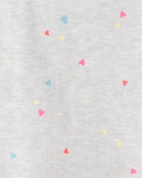 Girls Heart Top - Grey