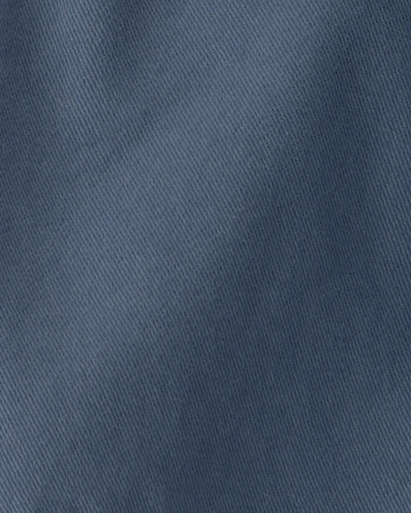 Baby Boy 2-Piece Collared Shirt & Short Set - Cream/Blue