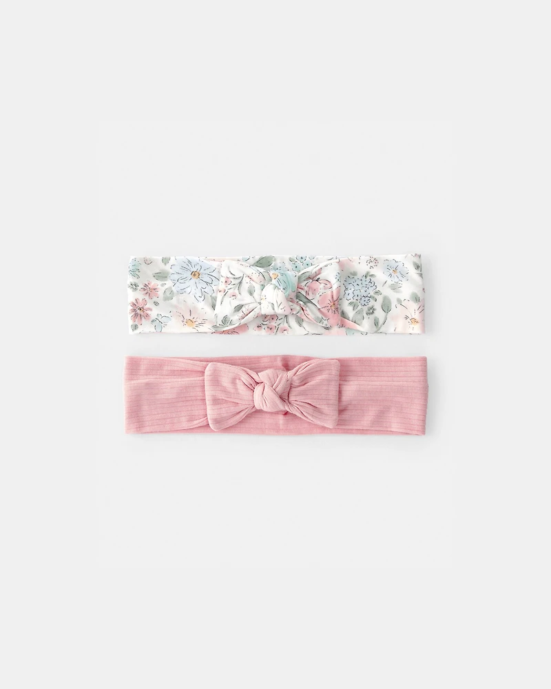 Baby Girl Butterfly Garden PurelySoft Headbands - Pink/Ivory
