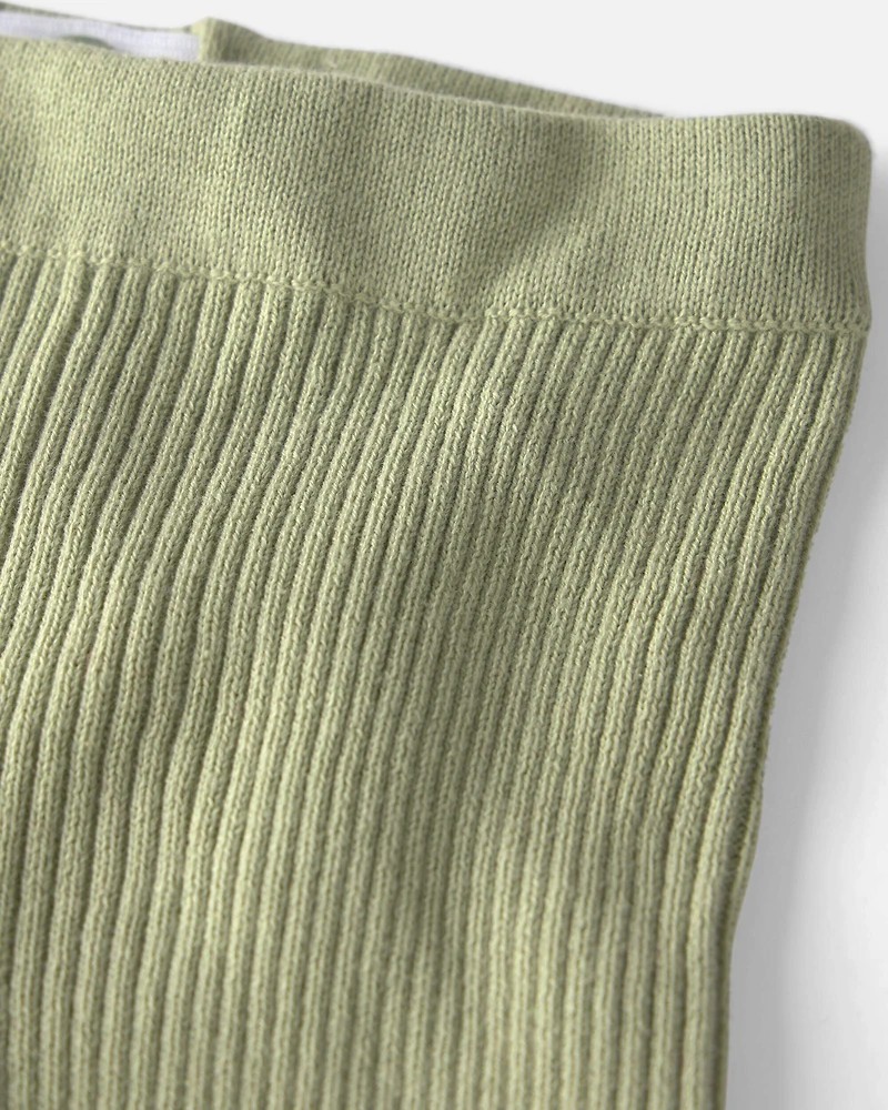 Baby Girl 2-Piece Organic Cotton Sweater Knit Top & Pant Set