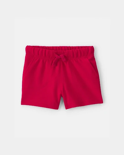 Baby Boy French Terry Shorts - Red
