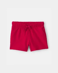 Baby Boy French Terry Shorts - Red