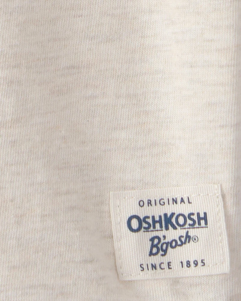 Toddler Boy Short-Sleeve Henley T-Shirt - Cream