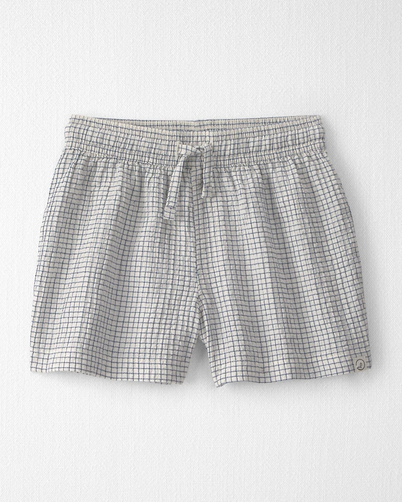 Toddler Boy 2-Piece Organic Cotton Seersucker Gauze Top & Short  Set