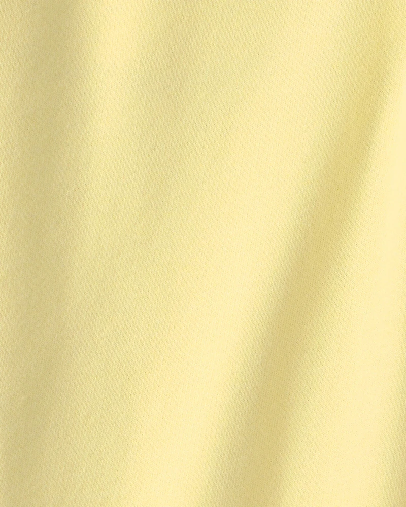 Girls French Terry Wide-Leg Pants - Yellow