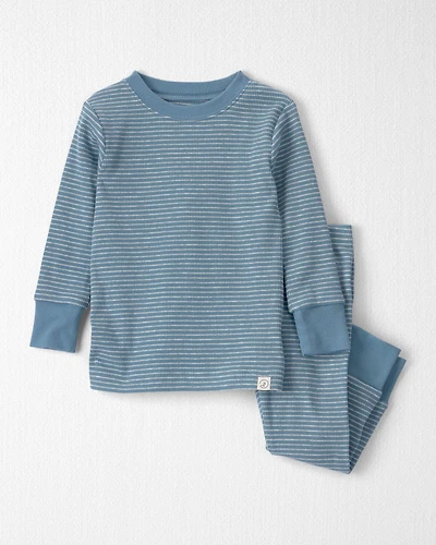 Baby 2-Piece Organic Cotton Ribbed Pajama Set in Stripes