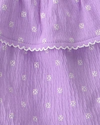 Baby Girl 2-Piece Ruffle Tank Top & Short Set - Purple