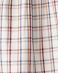 Baby Girl 2-Piece Plaid Short-Sleeve Outfit Set - Blue