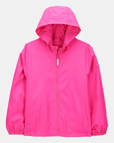 Kid Solid Windbreaker Jacket - Pink