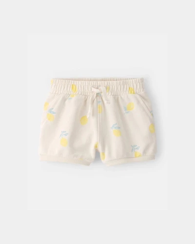 Baby Girl French Terry Shorts - Ivory