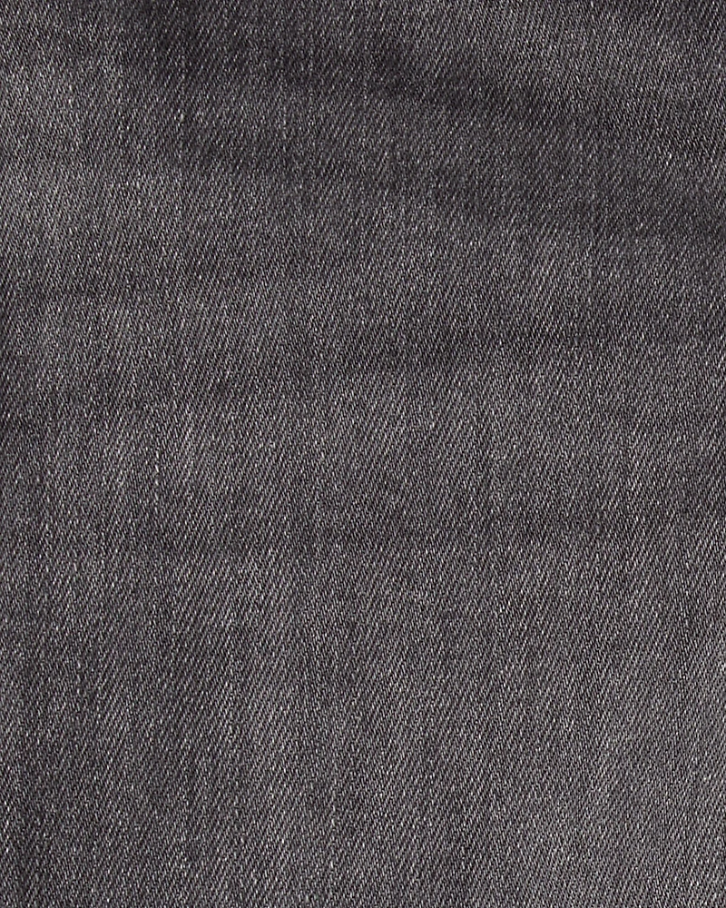 Baby Girl Denim Wide-Leg Cuff Jeans - Grey