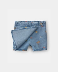 Baby Girl Pixar© Toy Story Chambray Skort - Medium Wash