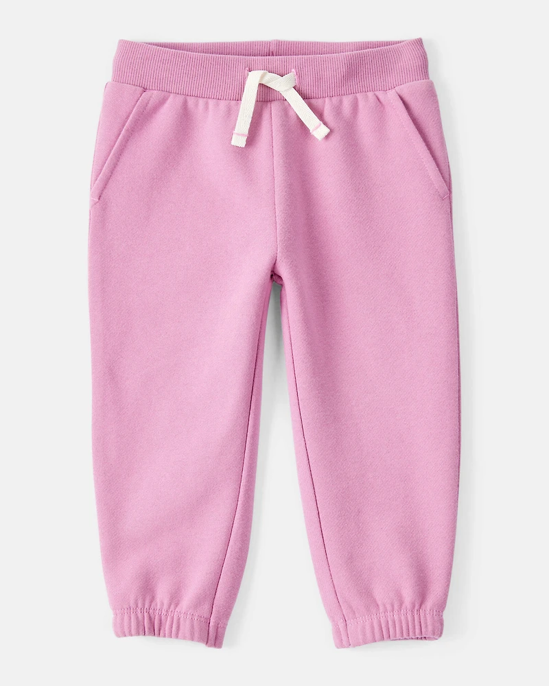 Baby Girl 2-Piece DayDream Fleece Quarter-Zip Pullover Sweatshirt & Joggers Set - Pink