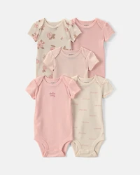 Baby Girl 7-Piece Bodysuits & Pants Set - Pink