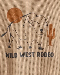 Toddler Boy Western Long-Sleeve Tee & Pant Set - Brown