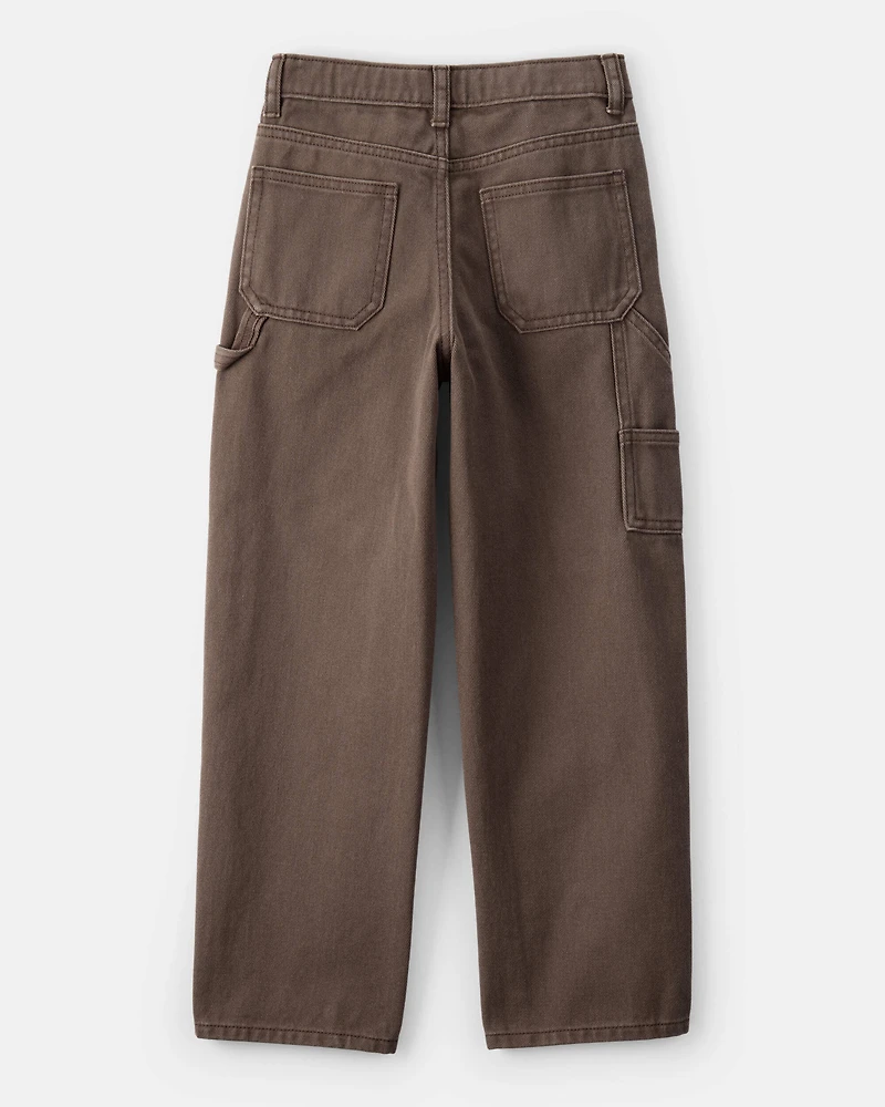 Boys Carpenter Fashion Pants - Brown