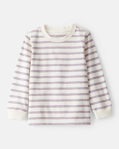 Toddler Boy Striped Long-Sleeve Tee - Cream
