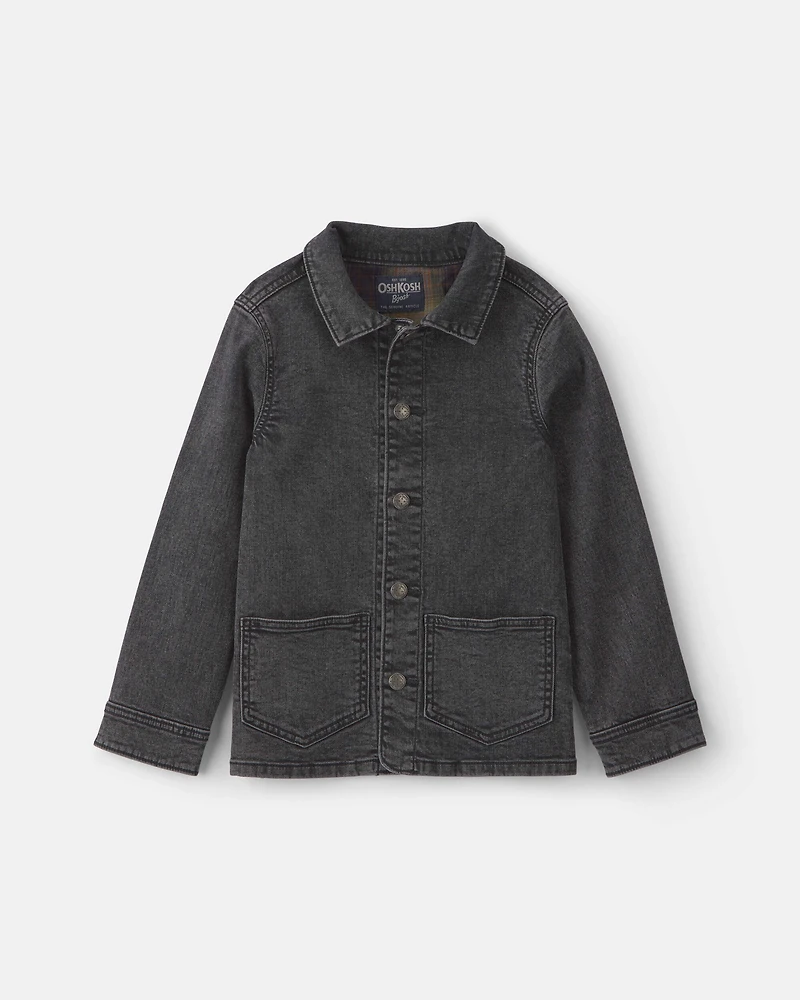 Boys Denim Utility Jacket - Black