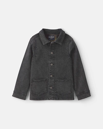 Boys Denim Utility Jacket - Black