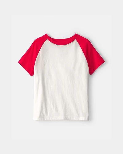 Kid Colorblock T-Shirt - Red/White