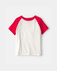 Kid Colorblock T-Shirt - Red/White