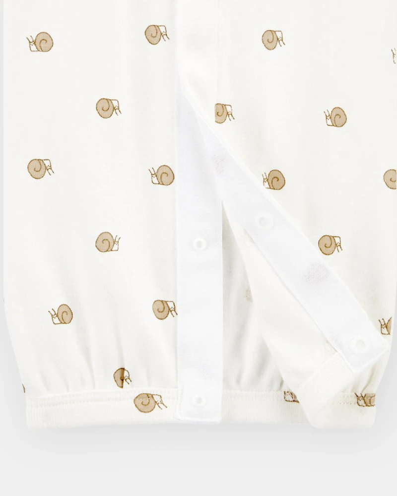 Baby Preemie Snail Cotton Sleeper Gown