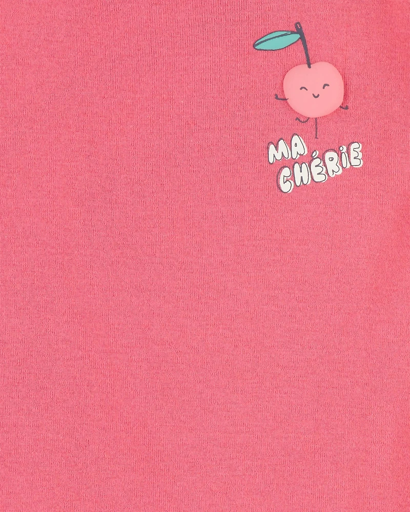 Toddler Girl 4-Piece Cherry Cotton Pajamas