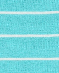 Toddler Boy 2-Piece Striped Car 100% Snug Fit Cotton Pajamas - Blue/White