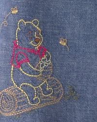 Baby Boy Disney© Winnie the Pooh Chambray Embroidered Button-Down Shirt - Medium Wash