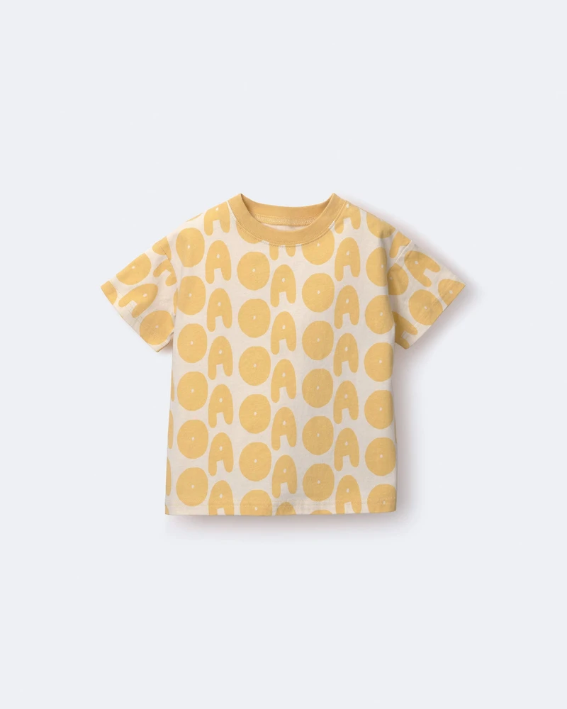 Toddler Relaxed Graphic Tee in Otter Avenue Print - Yellow