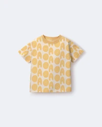 Toddler Relaxed Graphic Tee in Otter Avenue Print - Yellow
