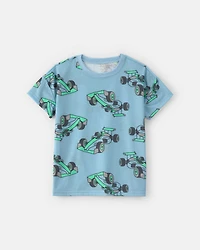 Boys 2-Piece Race Car Pajama Set - Blue/Black