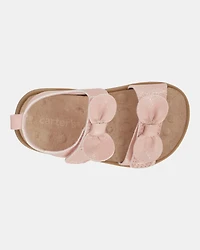 Baby Every Step® First Walker Bow Faux Cork Sandals - Pink