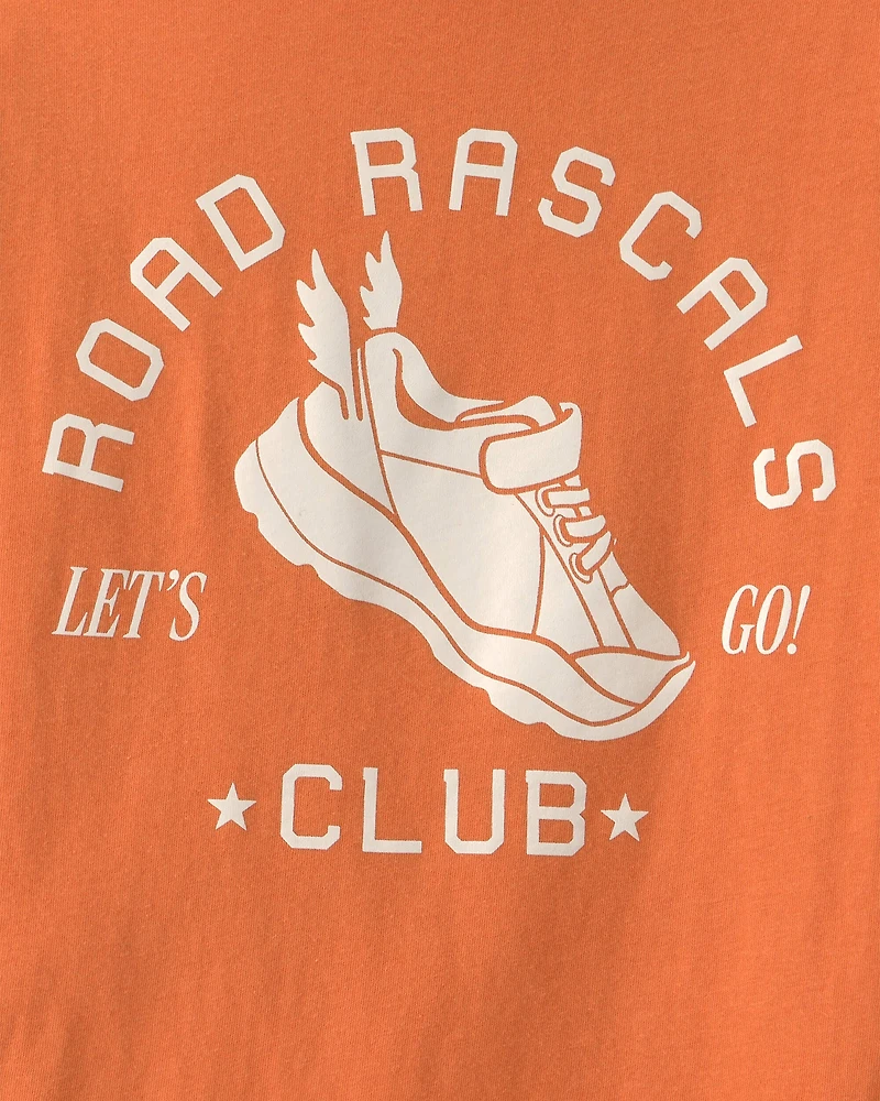 Boys Sneaker Long-Sleeve Graphic Tee - Orange