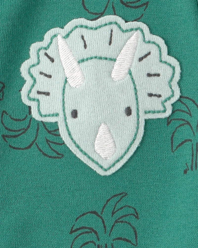 Baby Boy Dinosaur Short-Sleeve Romper - Green