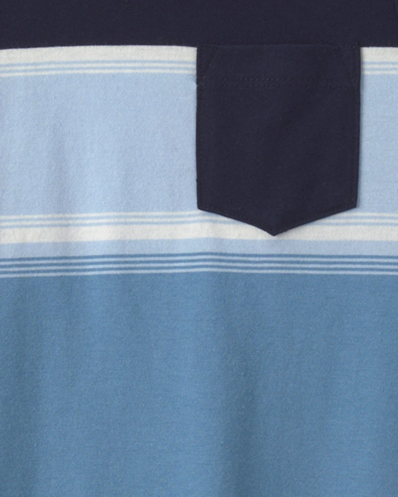 Boys Colorblock Pocket Tank Top - Navy