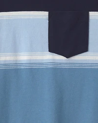 Boys Colorblock Pocket Tank Top - Navy