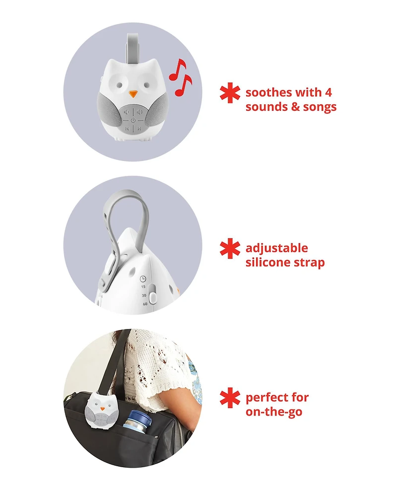 Baby Stroll & Go Portable Baby Sound Machine Owl
