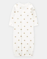 Baby Preemie Snail Cotton Sleeper Gown