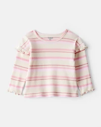Baby Girl Striped Long-Sleeve Top - Pink