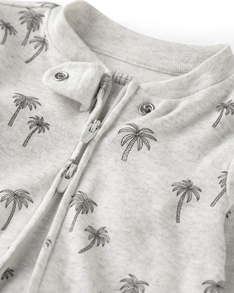 Baby Organic Cotton Sleep & Play Pajamas in Palm Trees