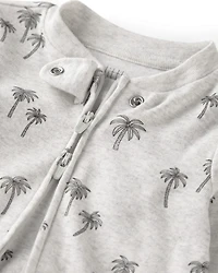 Baby Organic Cotton Sleep & Play Pajamas in Palm Trees